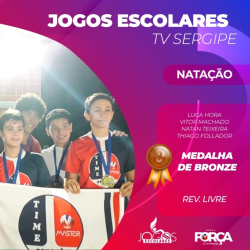 Natação - Vitor, Thiago, Luca, Natan